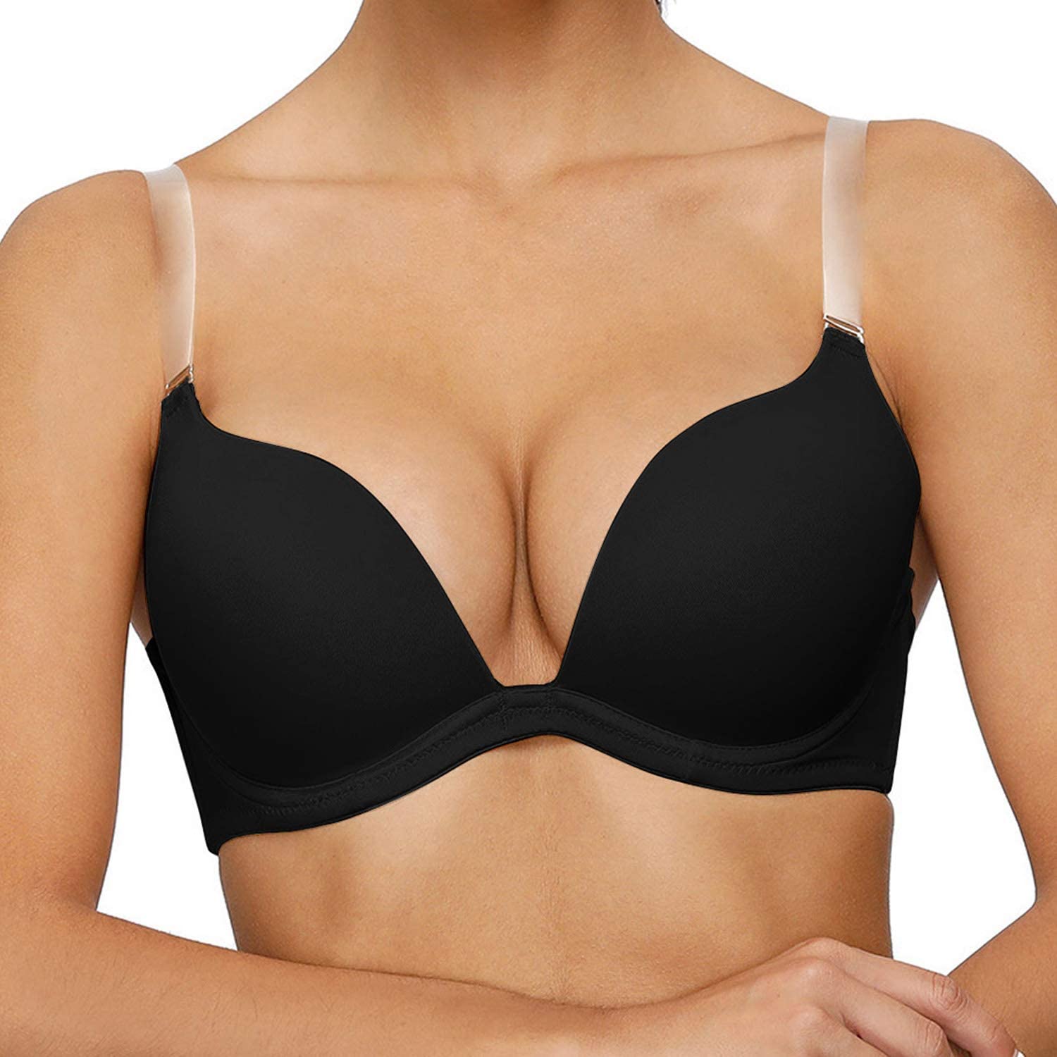 Vogue's Secret Women's Push Up Padded Strapless Bra Convertible Underwire  Multiway Bras : : Clothing, Shoes & Accessories