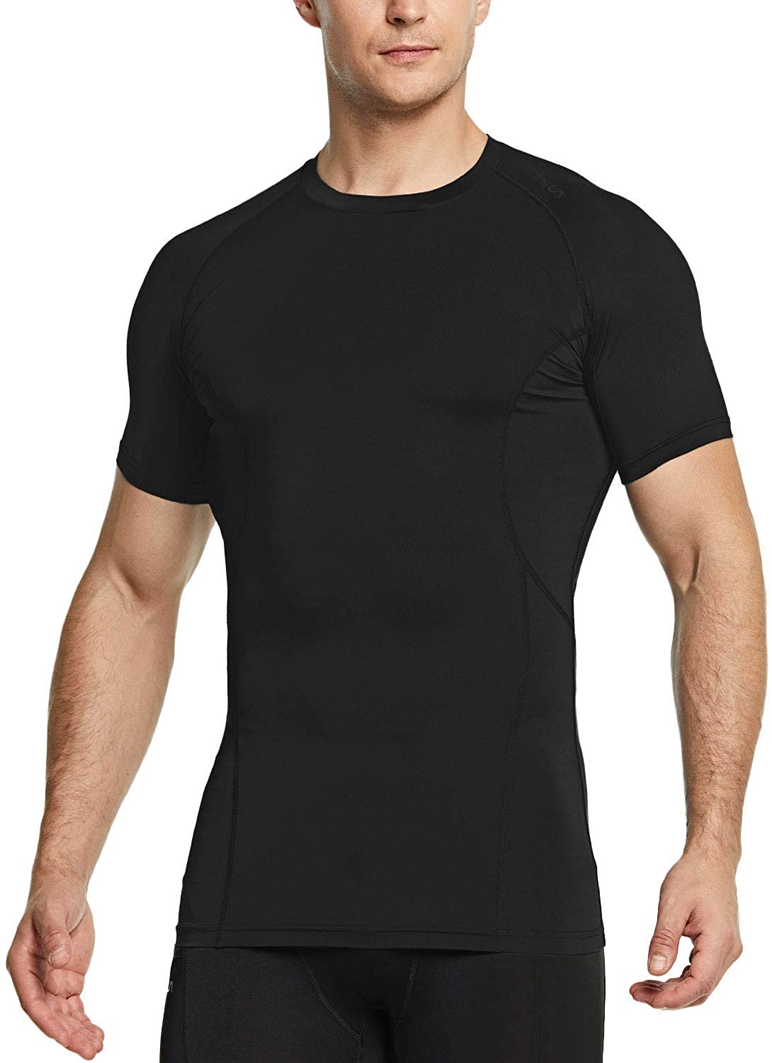 TSLA Tesla MUB23 Baselayer Short Sleeve Compression T-Shirt Charcoal/Black 