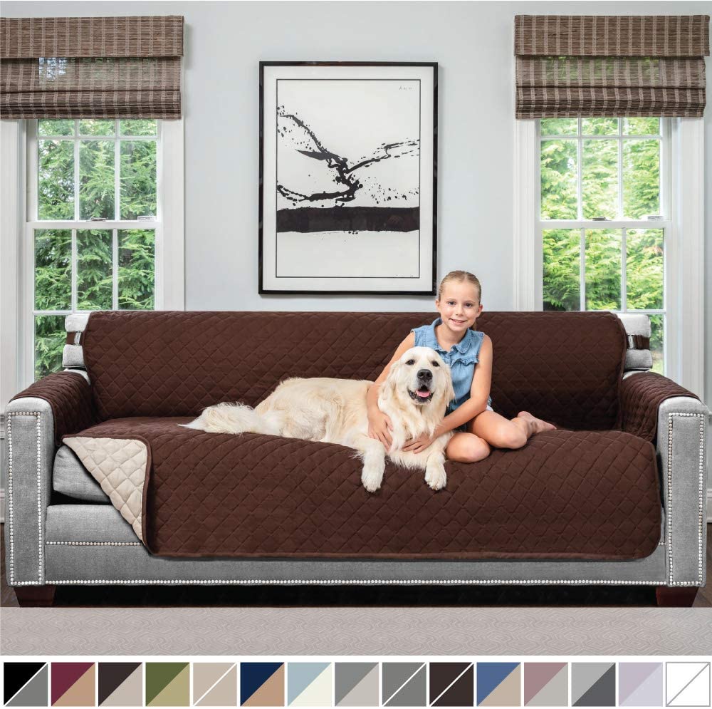 Light Taupe Details about   Sofa Shield Reversible Sofa Corner Sectional Protector 30x30" Pets 