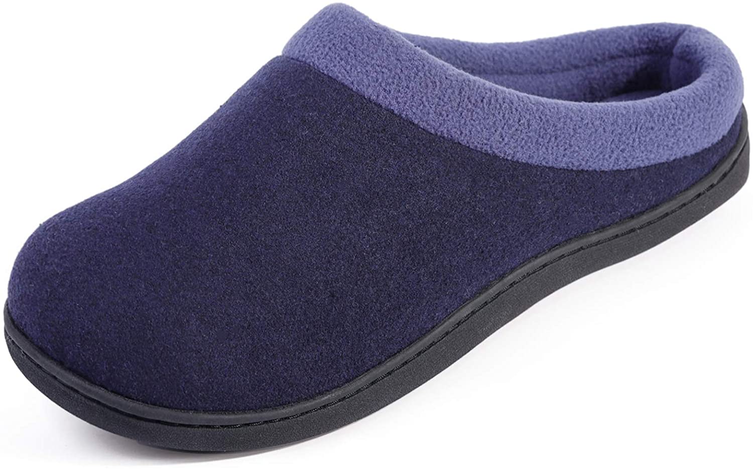 Breathable Indoor Shoes HomeIdeas Womens Woolen Fabric Memory Foam Anti-Slip House Slippers