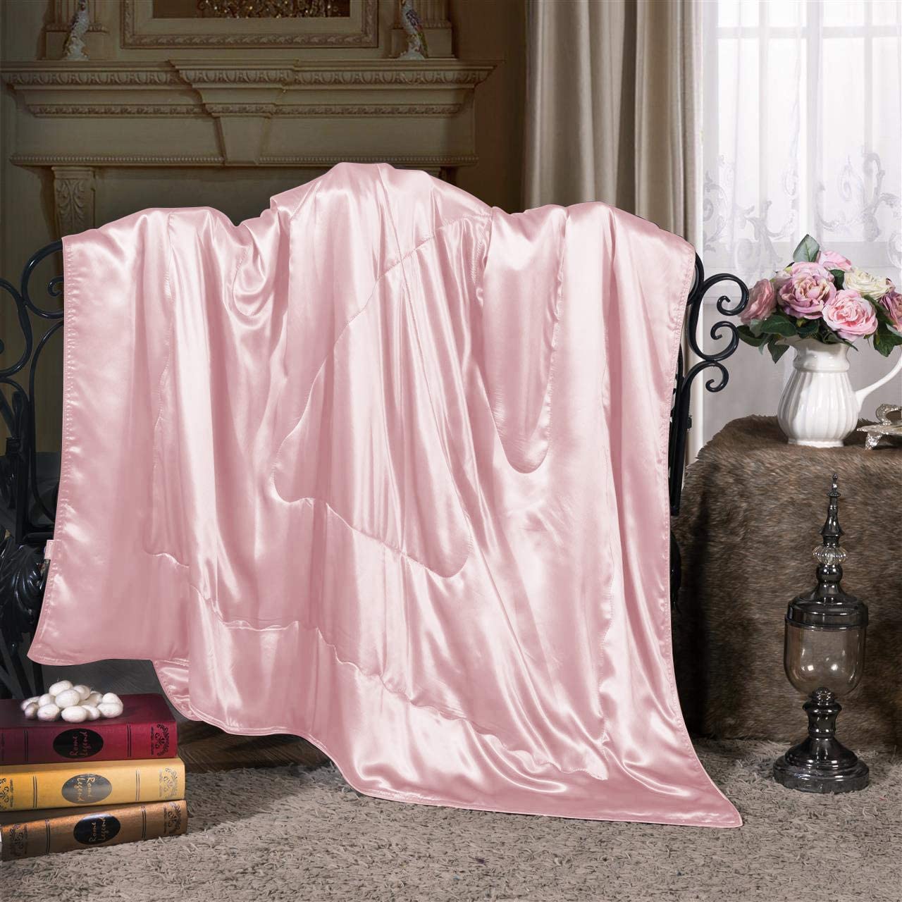 thumbnail 7 - Cozysilk Pure Silk Throw Blanket, 100% Mulberry Silk Inside and Outside, Pure Si
