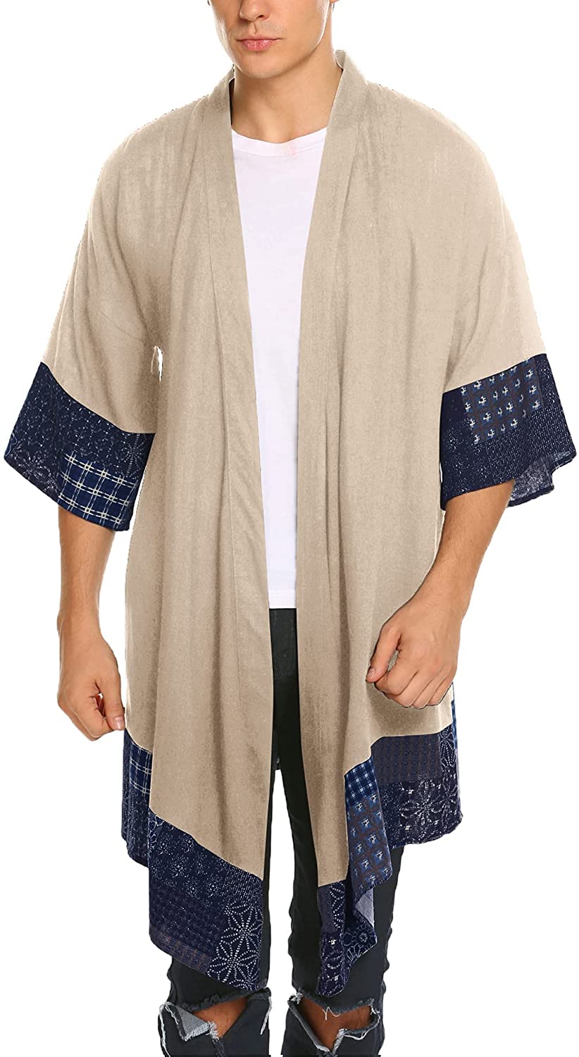 except for valve abort COOFANDY Men's Ruffle Shawl Collar Cotton Cardigan Long Kimono Jackets Open  Fron | eBay