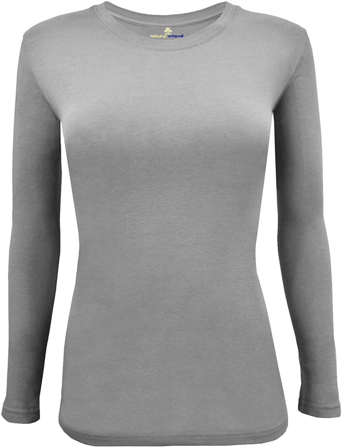 Natural Uniforms Women's Under Scrub Tee Crew Neck Long Sleeve T