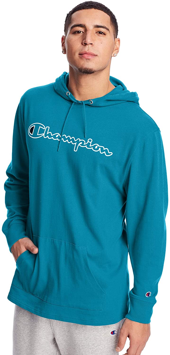 Champion script long sale sleeve mens hoodie