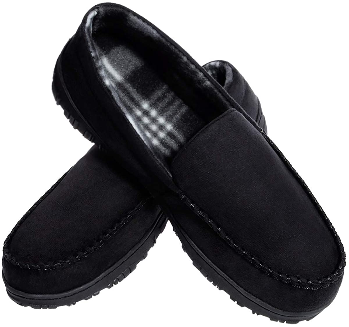 MIXIN Mens Moccasin Slippers Indoor Outdoor Loafer Shoes 