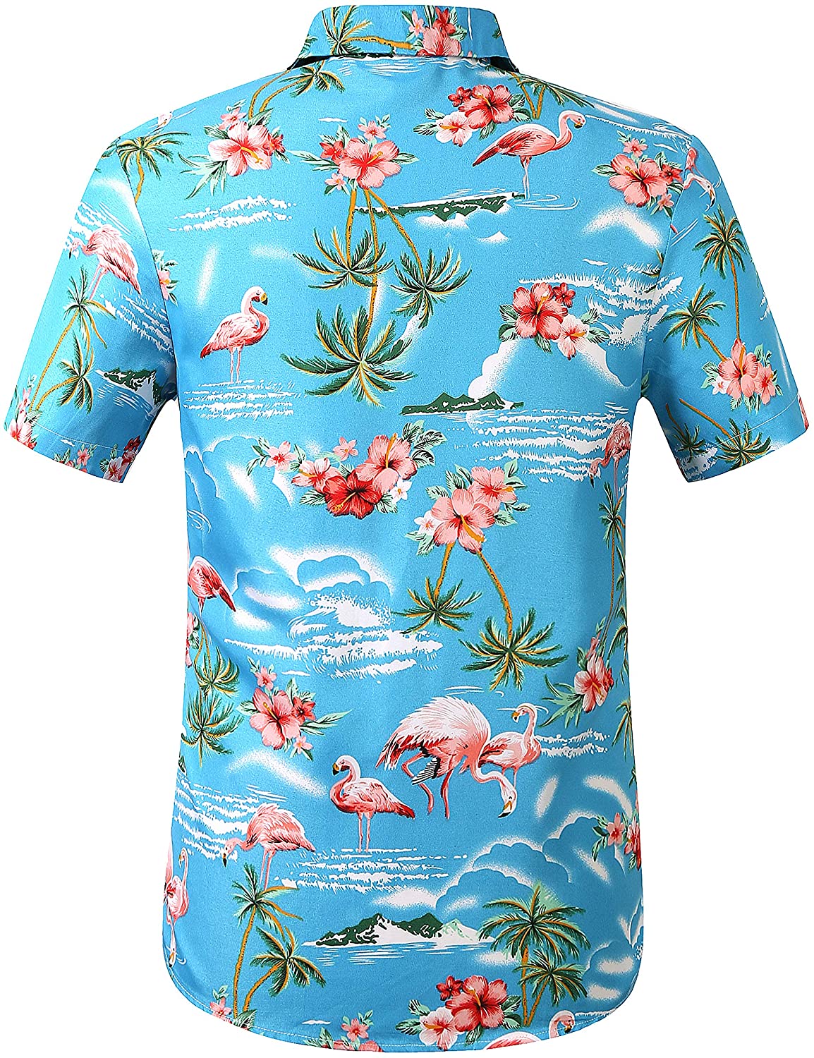 SSLR Men's Flamingo Relaxed Fit Short Sleeve Hawaiian Shirt | eBay