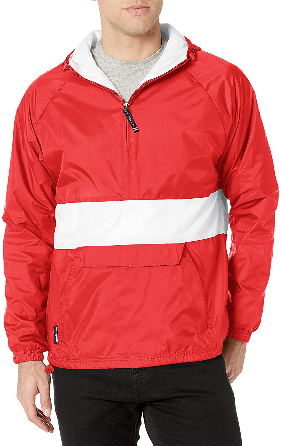 Charles river cheap striped rain jacket