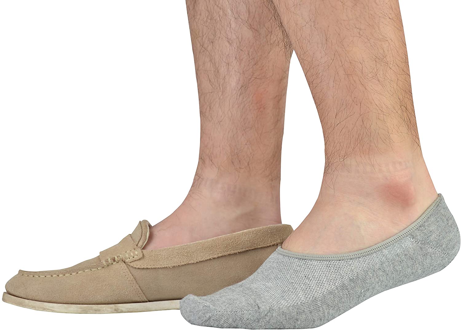 Jormatt Genuine Mens No Show Socks,Loafer Sneakers Low Cut Cotton Socks With Non Slip Grips 
