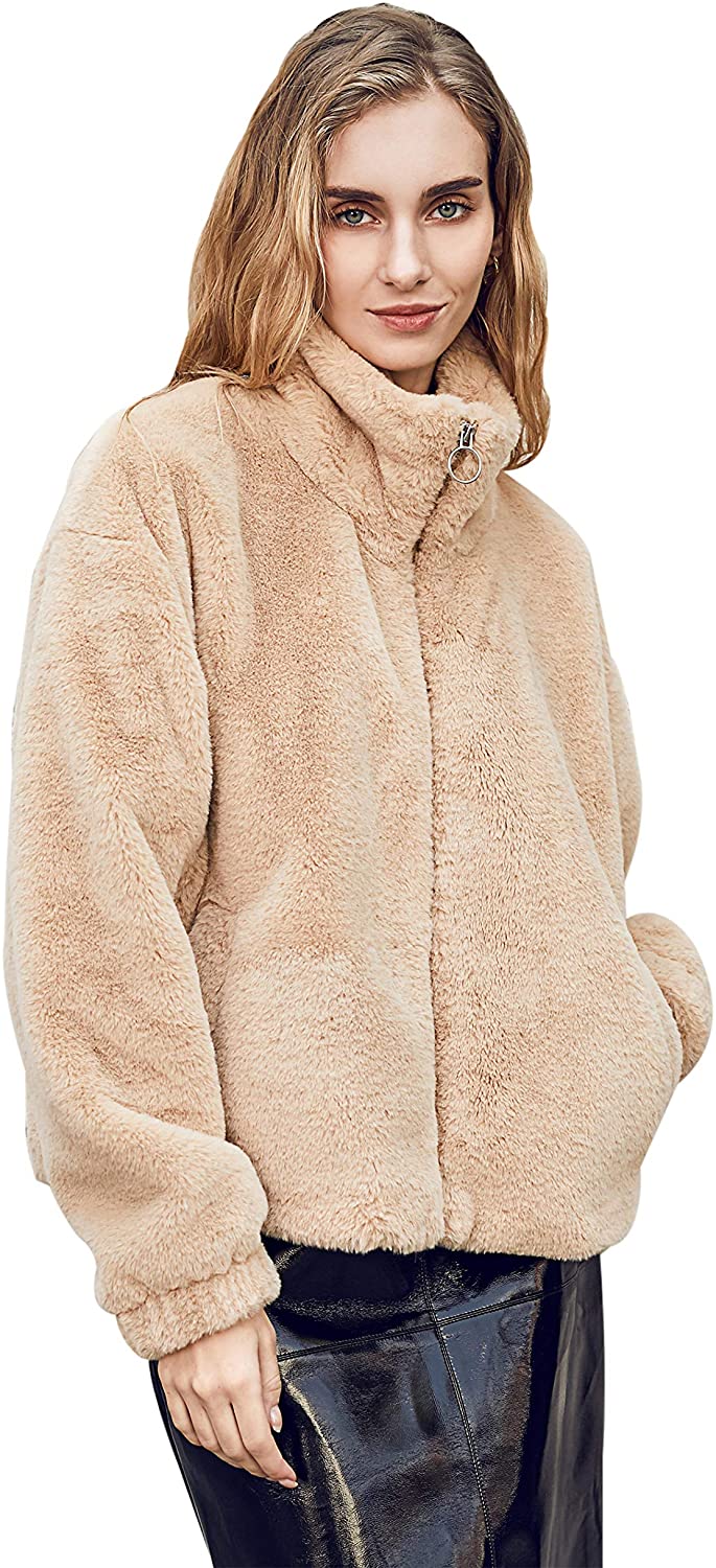 kopiëren Voorbereiding verontschuldiging Women Faux Fur Coat Faux Shearling Winter Teddy Short Jacket | eBay
