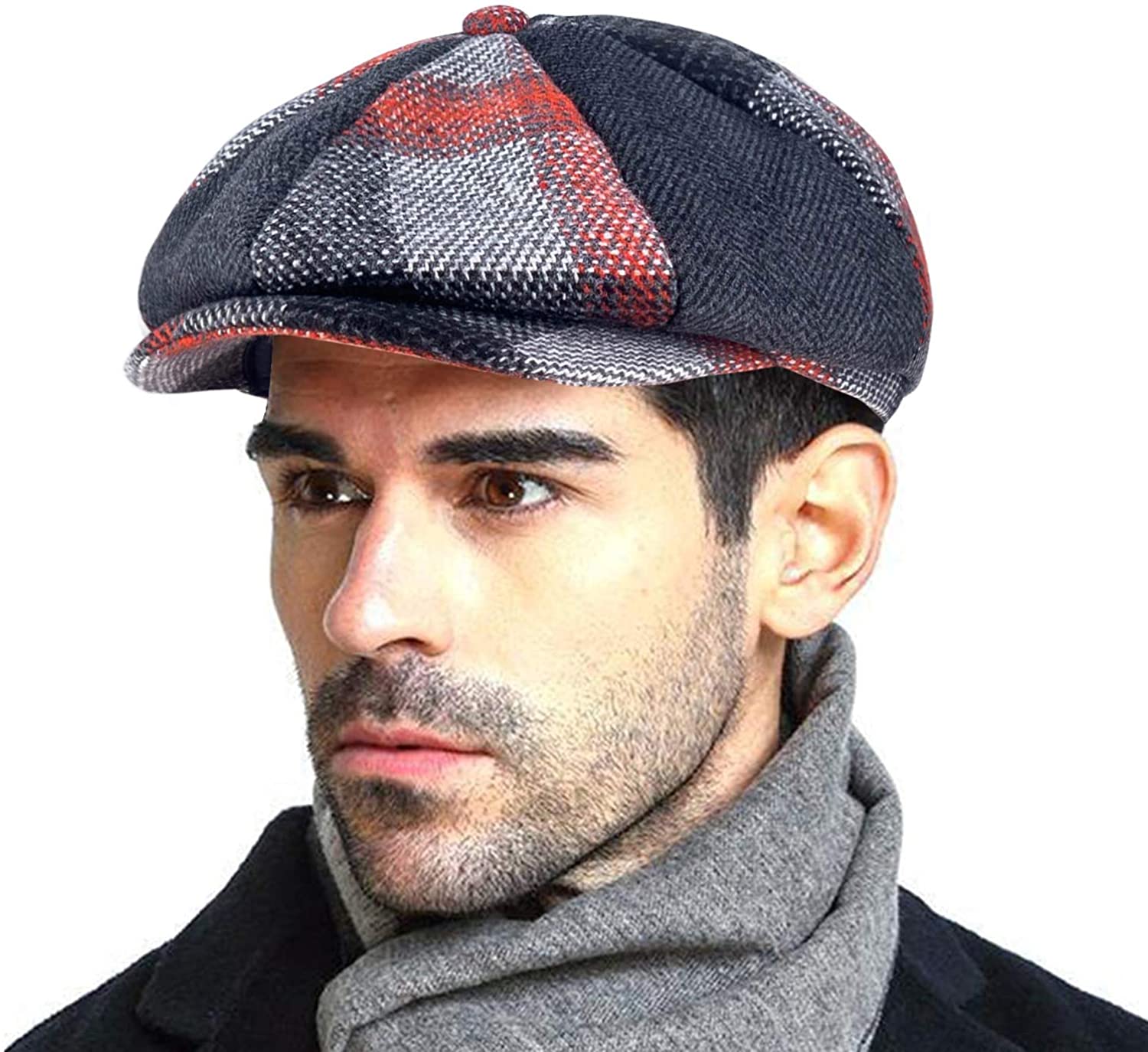 Ivy Hat Wool Blend Newsboy Cap for Men Flat Cap Mens Caps Gatsby Hat