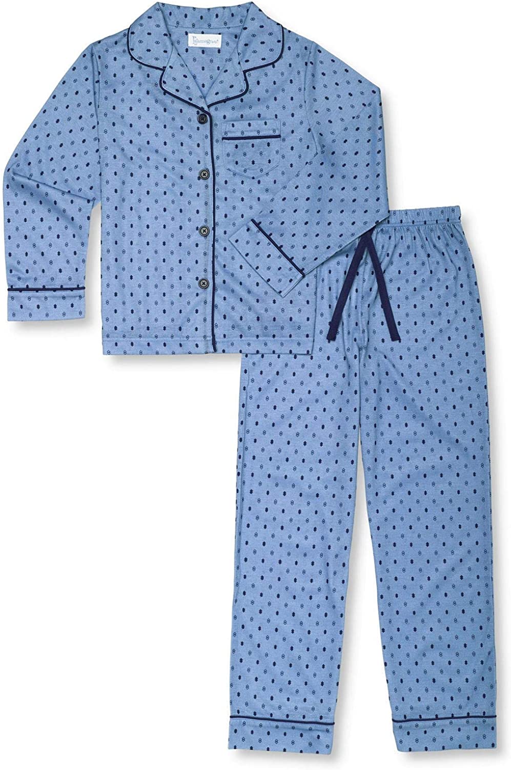 Blue/Red Cotton Plaid PajamaGram Button Down Pajamas for Women
