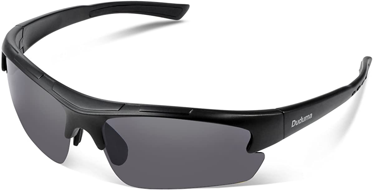 grey frame polarized sunglasses Duduma black New With case. 