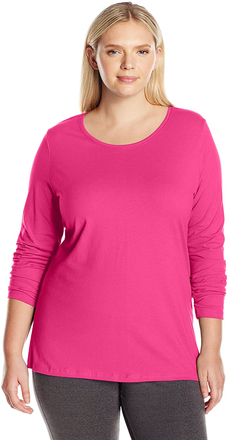 JUST MY SIZE Women's Plus Size Long Sleeve Tee