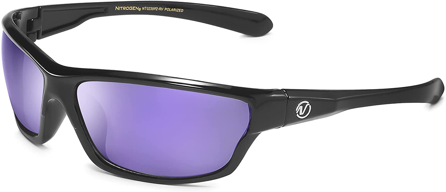 Nitrogen Polarized Wrap Around Sport Sunglasses for Men Women - UV400 Running Cycling Fishing Driving Sun Glasses, Men's, Size: One Fits Most, Blue