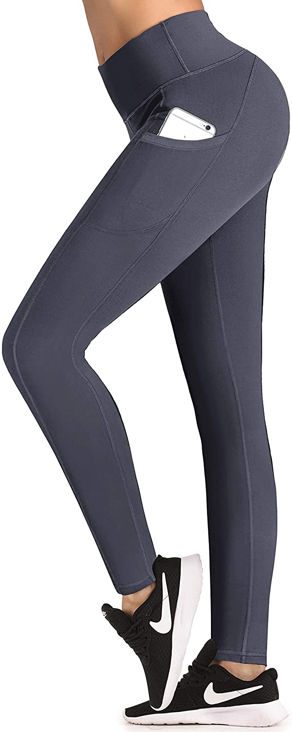 IUGA Fleece Lined Yoga Pants with Pockets for Women, High Waisted Thermal  Leggin