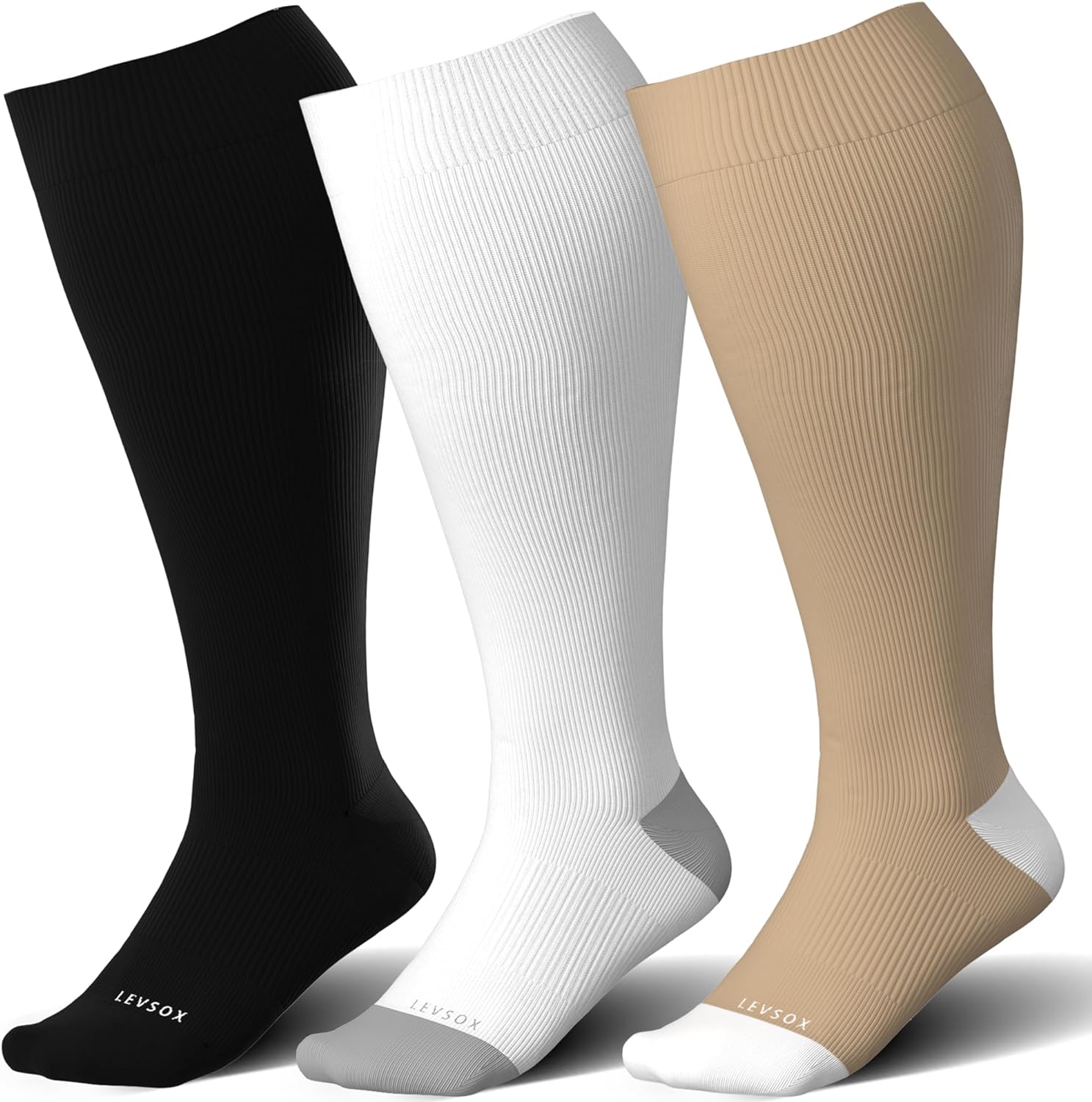  Plus Size Compression Socks Wide Calf XL XXL XXXL – Graduated  Knee-High Support, Viscose from Bamboo Easy-On/Easy-Off (Black, X-Large) :  Clothing, Shoes & Jewelry