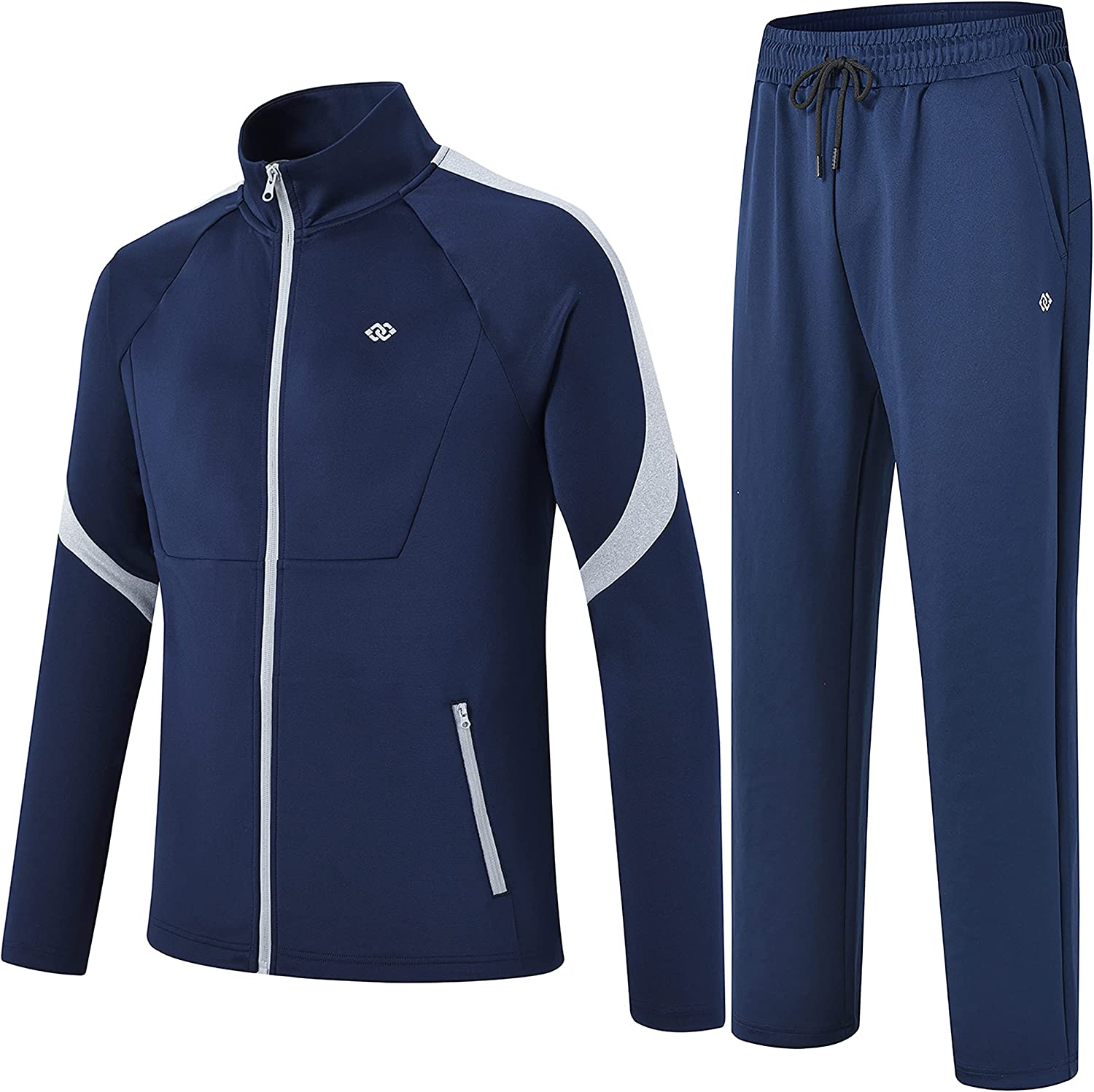  Men's Tracksuit Athletic Sports 2 Pieces Long Sleeve Full  Zipper Jacket and Sweatpant Casual Running Gym Workout Outfits(Blue,Medium)  : Clothing, Shoes & Jewelry