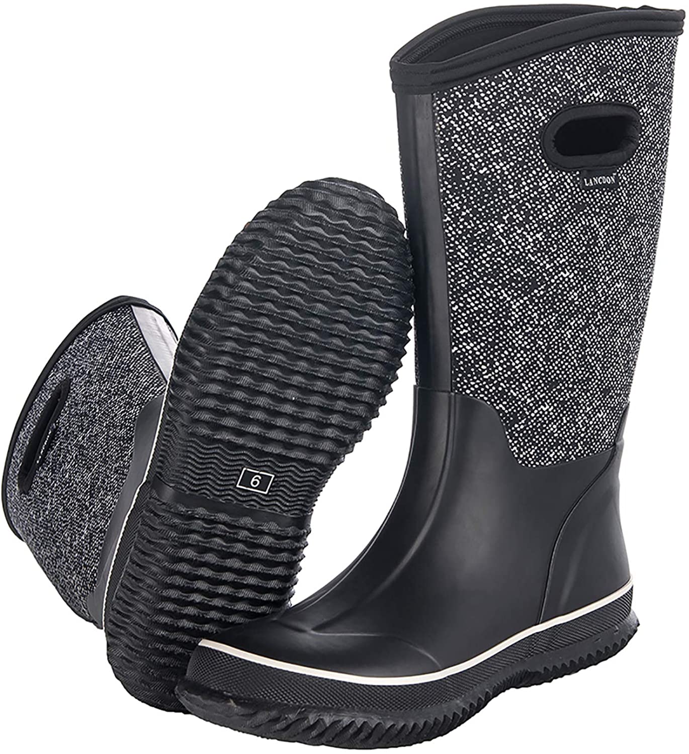 wide calf insulated rain boots