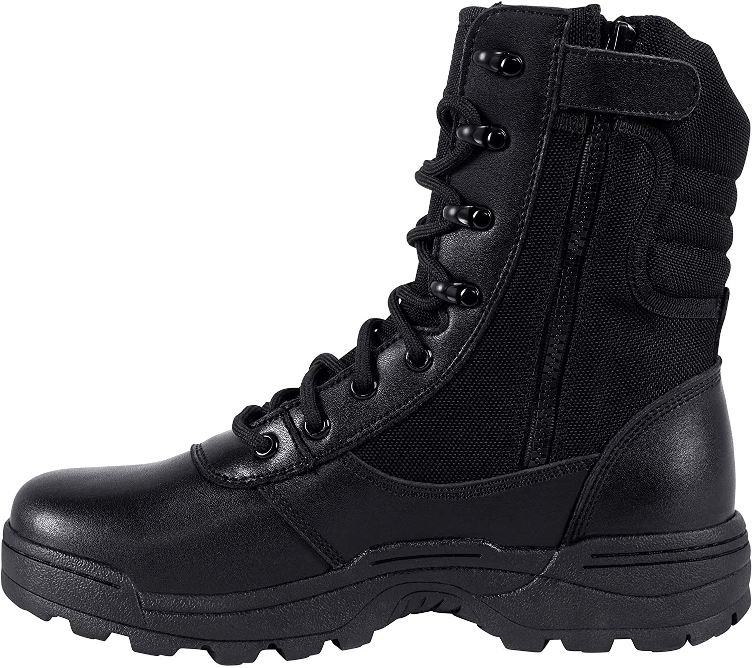 Mens combat boots outlet with zipper