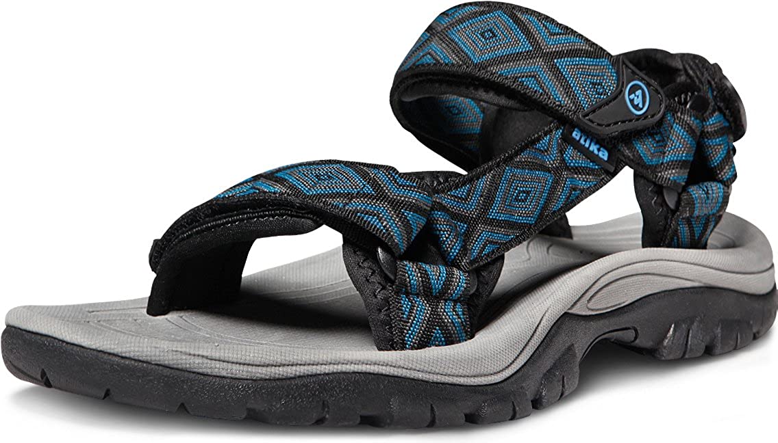 atika Men's Islander Walking Sandals Summer Water Shoes Arch Support Trail Outdoor Hiking Sandals Strap Sport Sandals 