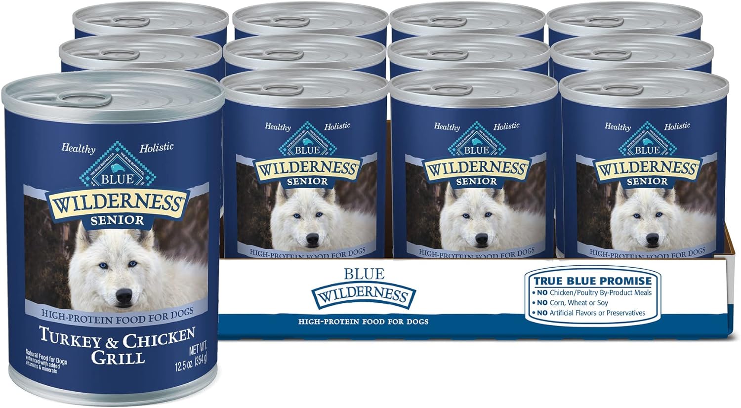 Blue Buffalo Wilderness High Protein Natural Senior Wet Dog Food