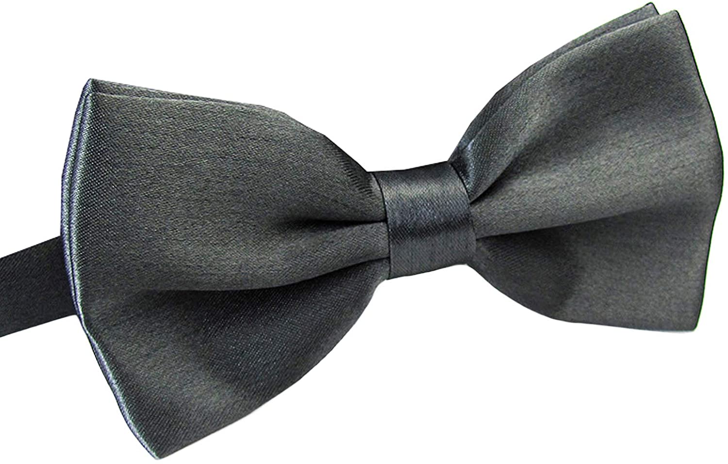Mens Pre Tied Bow Ties for Wedding Party Fancy Plain Adjustable Bowties Necktie