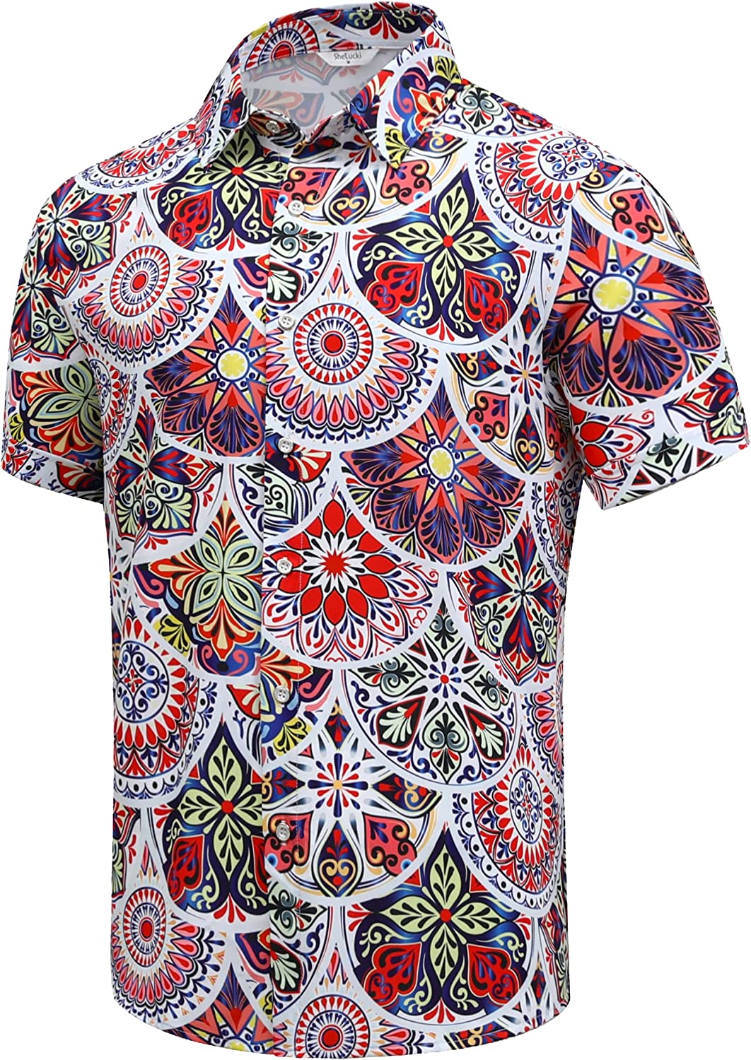 SheLucki Hawaiian Shirt for Men, Unisex Summer Beach Casual Short ...