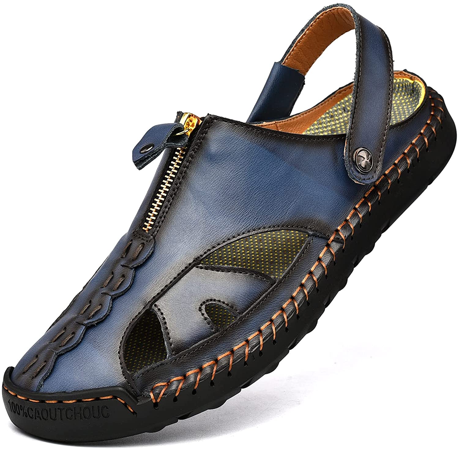 Mens Sandals Leather Beach Shoes Outdoor Sandal