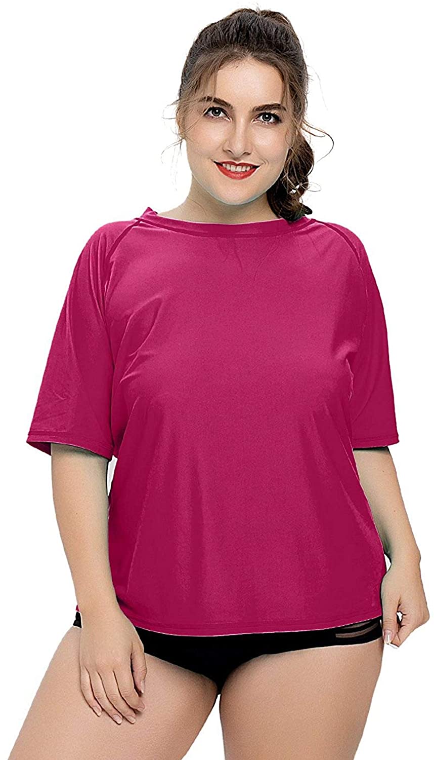 Buy ATTRACO Women Plus Size Guard Short Sleeve guard UPF 50+ Swimming Shirt  Online at desertcartSeychelles