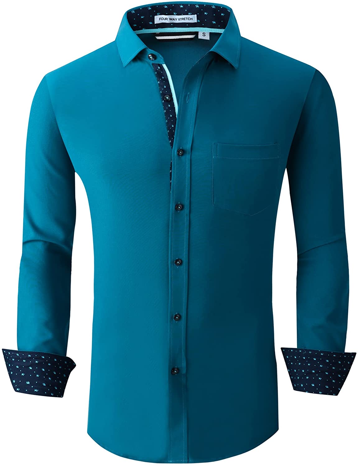 ALEX VANDO Mens Dress Shirts Regular Fit Long Sleeve Men Shirt : :  Clothing, Shoes & Accessories