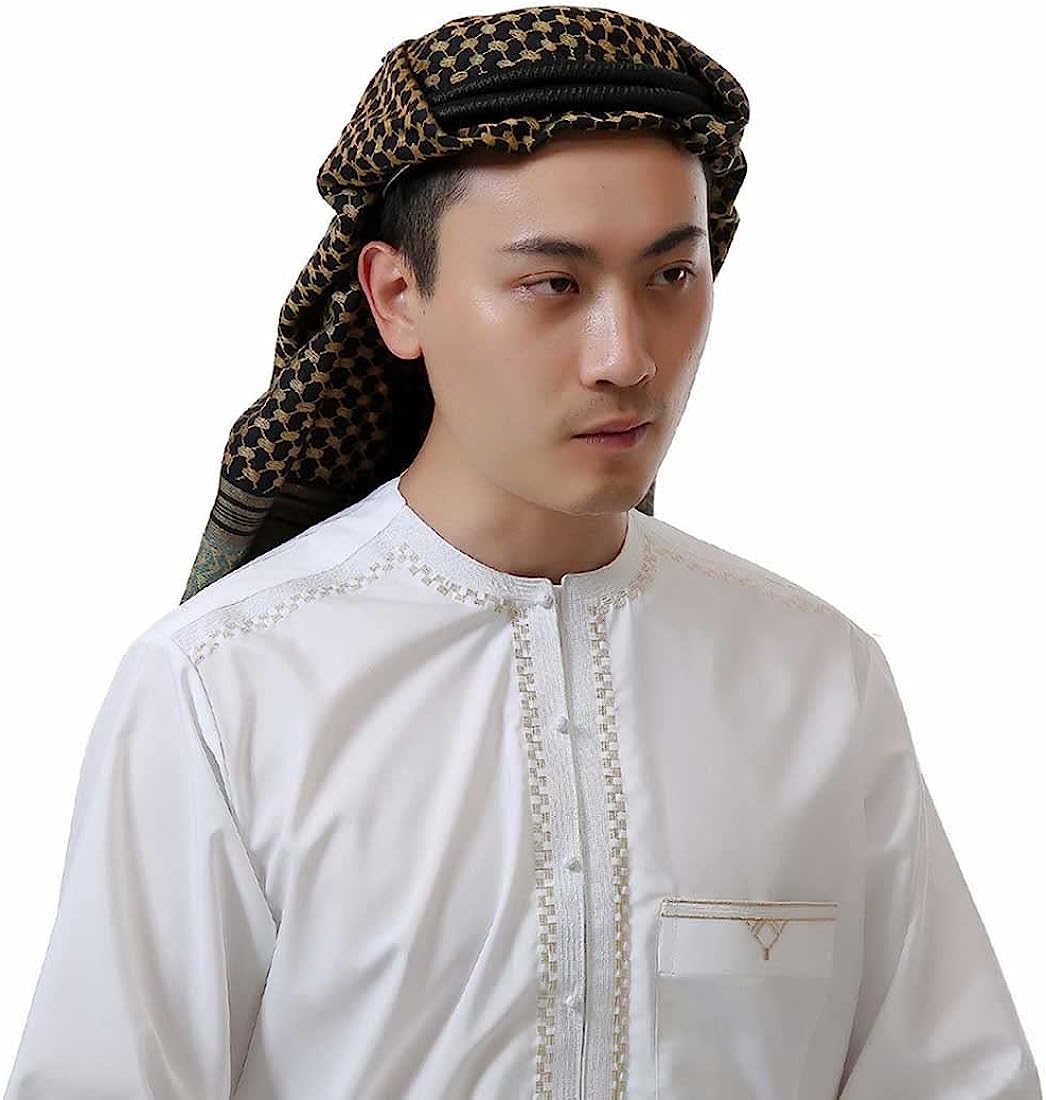 Arab Men's Headscarf Keffiyeh Adult Headdress Shemagh Square Scarf