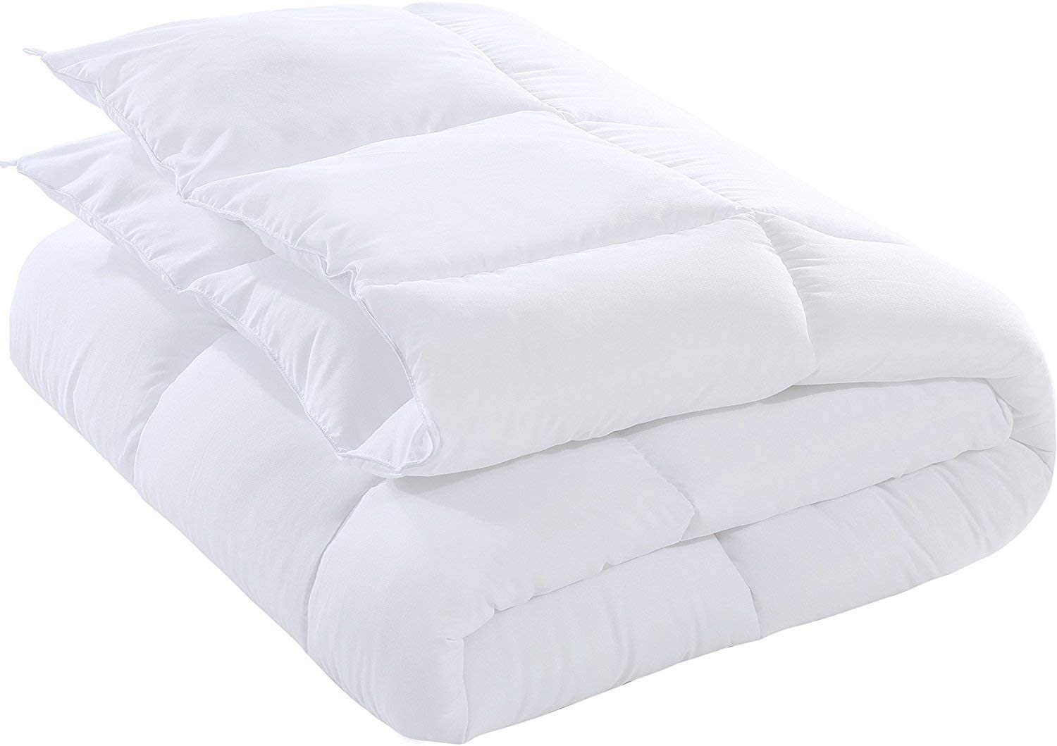 Utopia Bedding Down Alternative Comforter (Twin, White) - All Season Comforter - Plush Siliconized Fiberfill Duvet Insert - Box Stitched