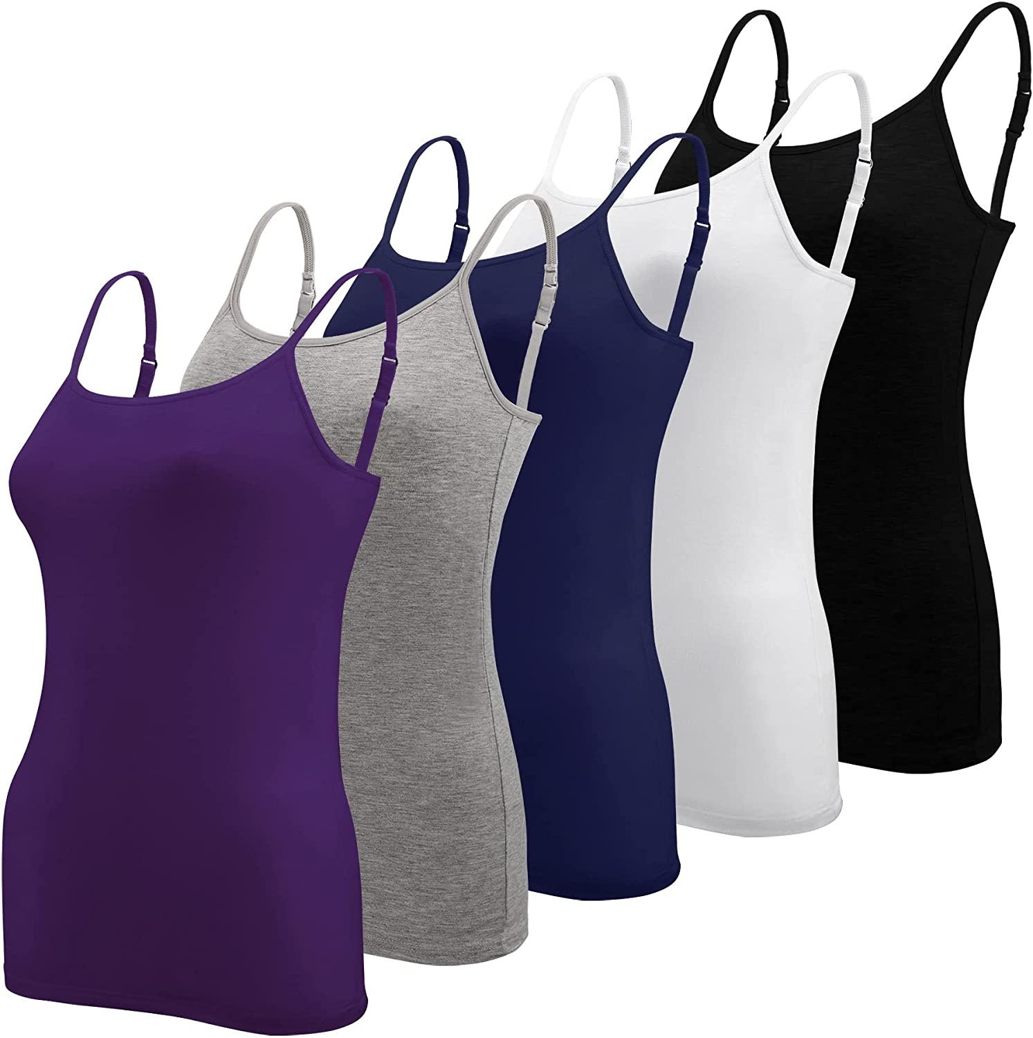 BQTQ 5 Pcs Basic Tank Tops for Women Sleeveless Camisole Undershirt Casual Tank  Tops for Women and Girl(Black, S) : : Clothing, Shoes & Accessories