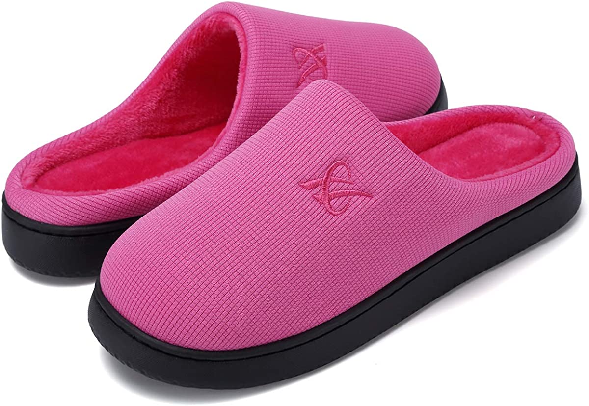 landeer Memory Foam Slippers for Women's and Men's Casual House Shoes