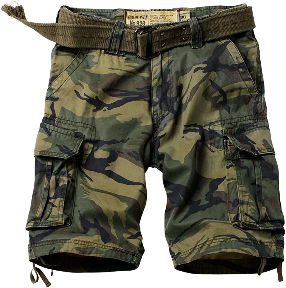 Mens Camo Cargo Shorts Lightweight Multi Pocket Camouflage Shorts Loose Fit  Zipper Pockets Cotton Short Pants, Black 1, 30 : : Clothing, Shoes  & Accessories