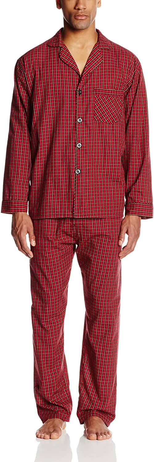 Hanes Men's Woven Plain-Weave Pajama Set 