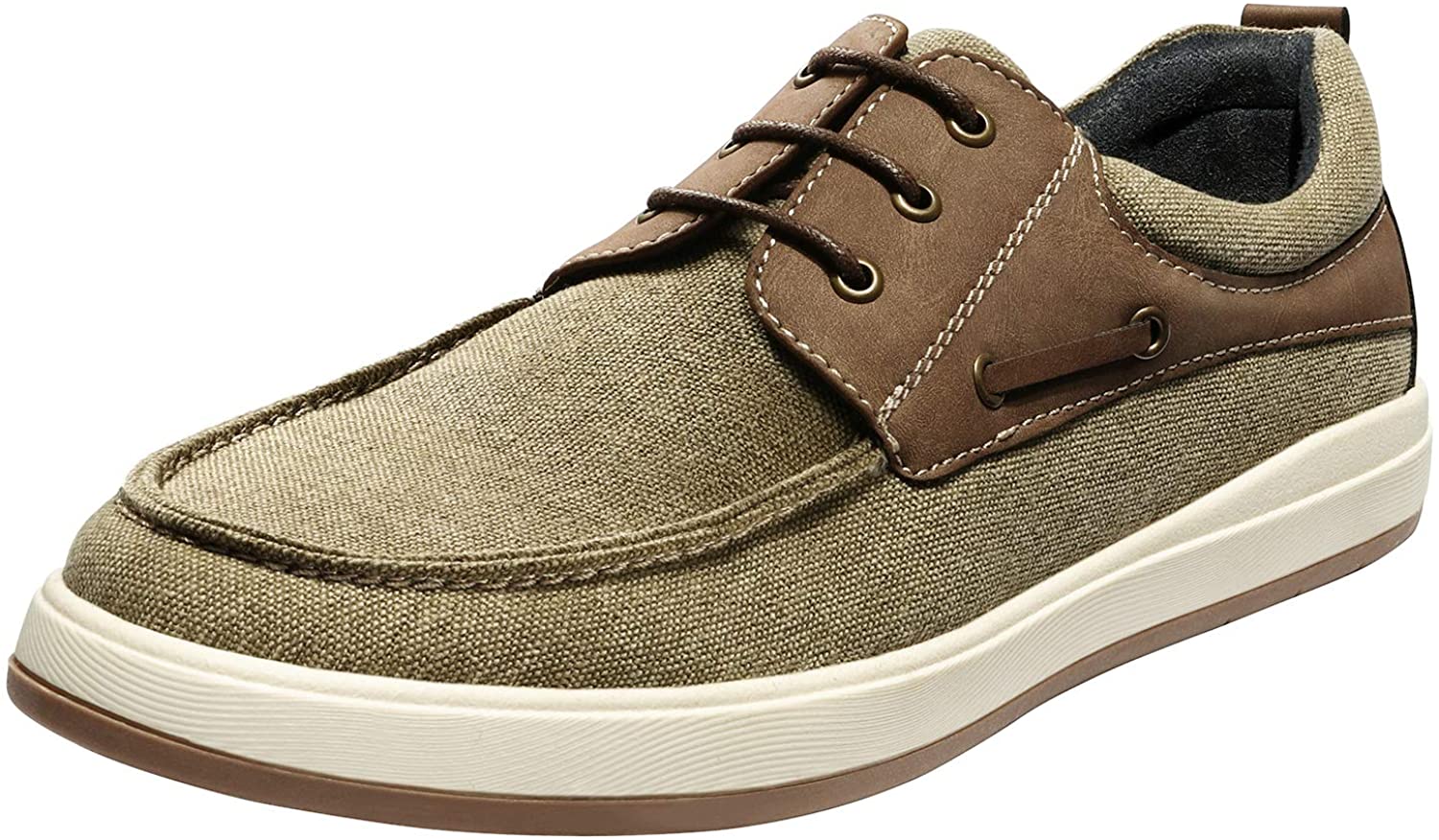 Bruno Marc Men's Canvas Boat Shoe Lace Up Fashion Casual Sneakers