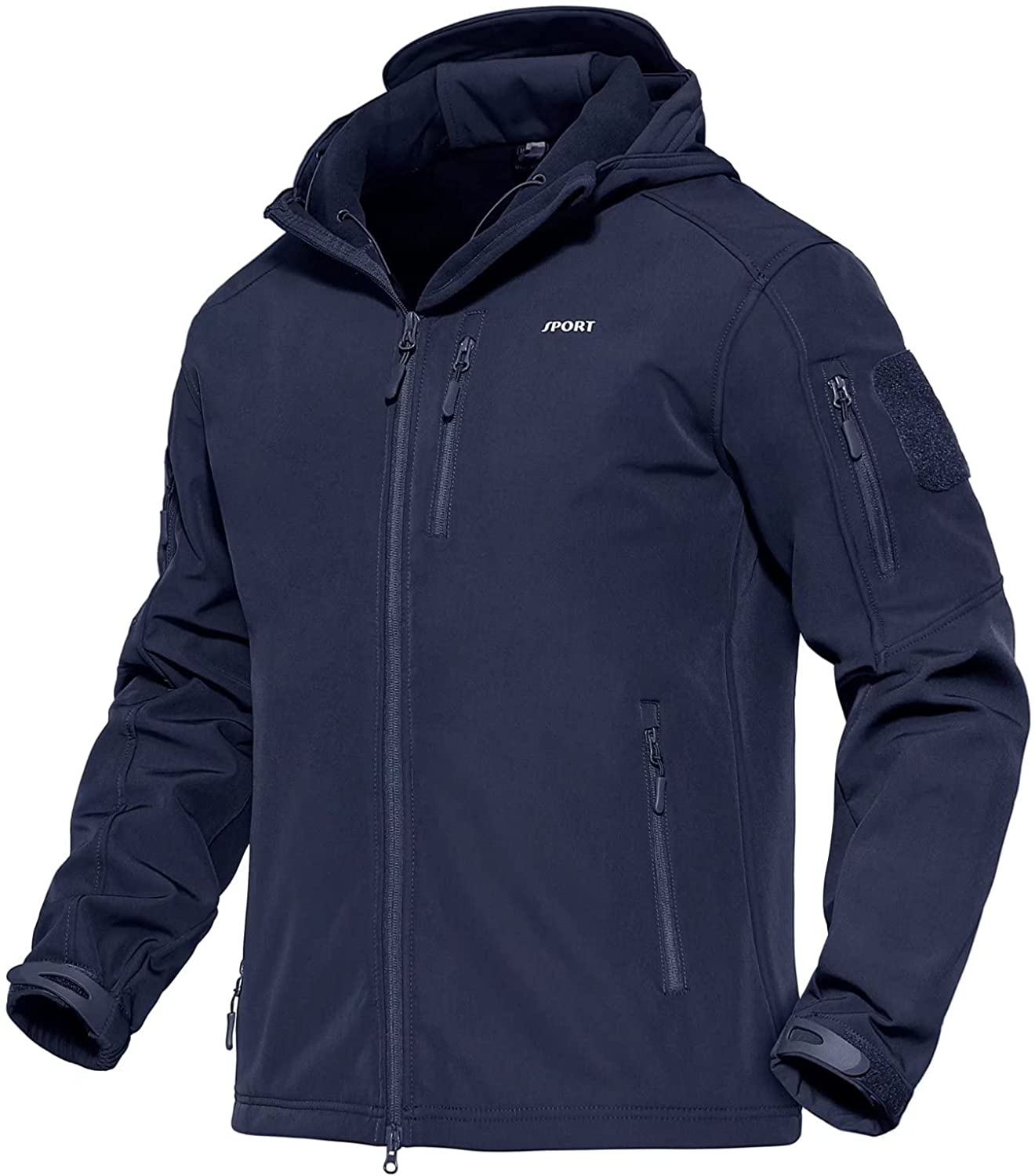 MAGCOMSEN Men's 3-in-1 Winter Ski Jacket with 6 Pockets Fleece Lining Detachable Hood Water Resistant Snowboard Jacket 