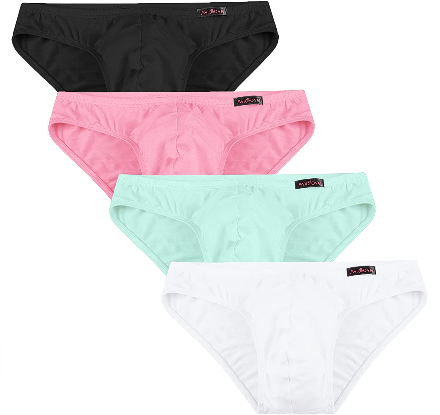 Men's Underwear Bikini Briefs Low Rise Thong Underwear 4 Pack Microfiber  Brief