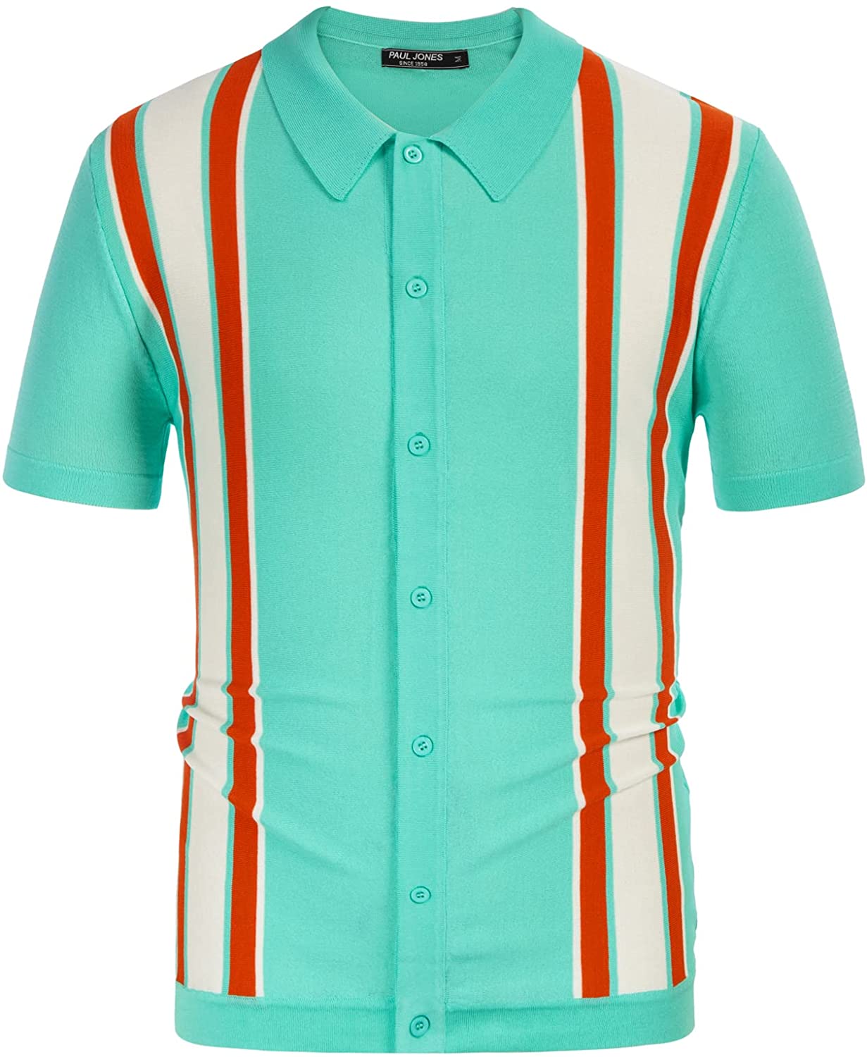 Pj Paul Jones Mens Polo Shirts Vintage Striped Lightweight Knitting Golf Shirts Ebay 5994