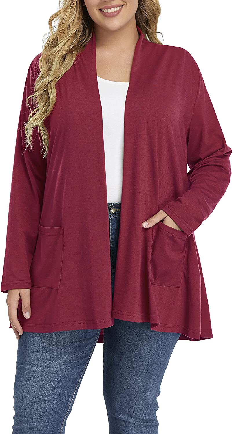 Long Plus Size Cardigans for Women Easy to Wear Open Front Clothing | eBay