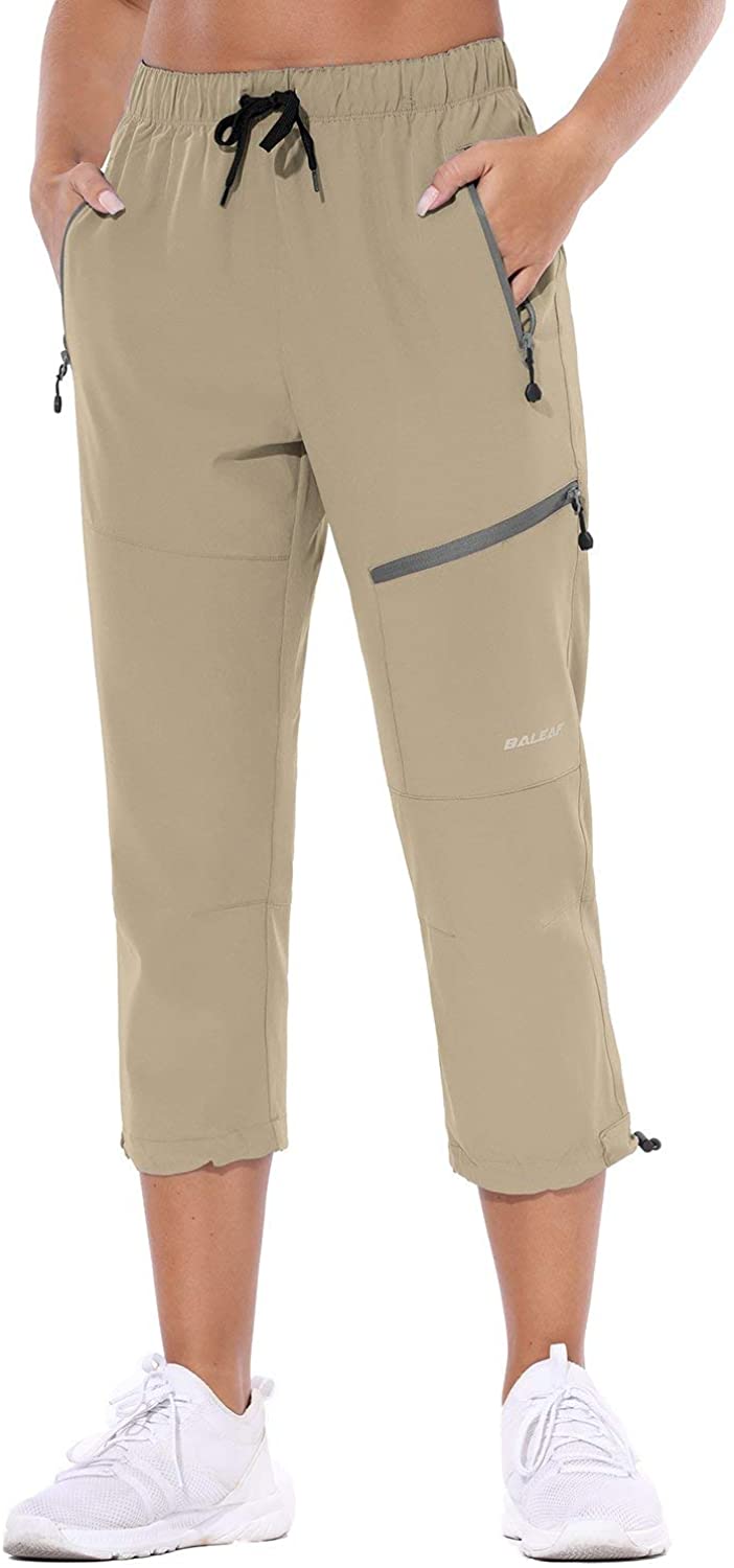 BALEAF Women's Hiking Cargo Pants Outdoor Lightweight Capris Water  Resistant UPF