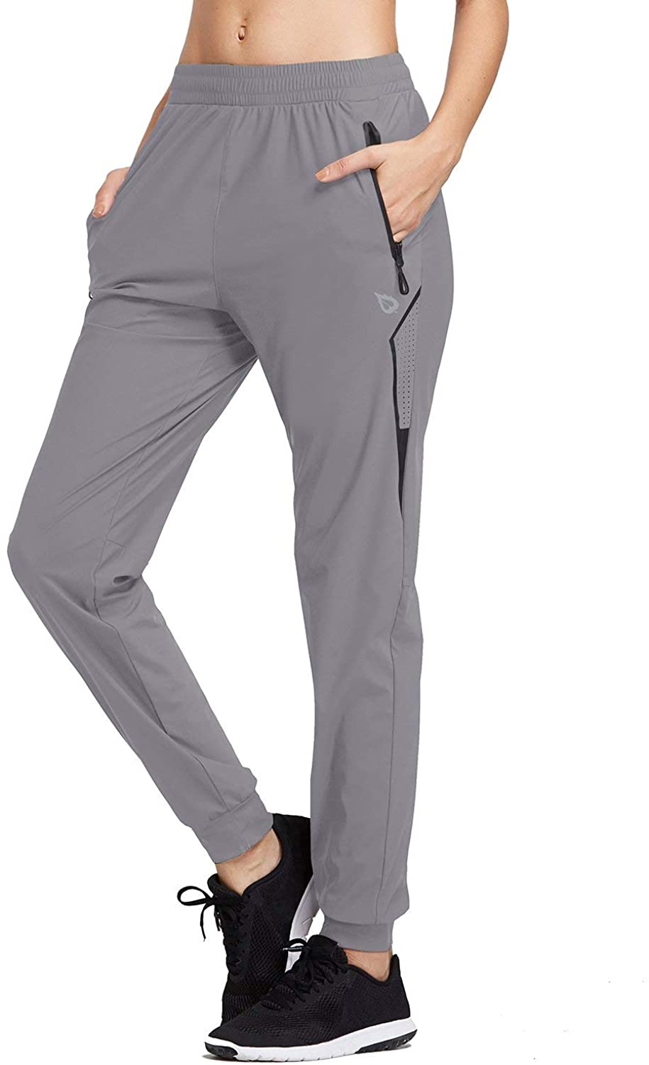  BALEAF Women's Running Pants with Pockets Quick Dry Joggers  Lightweight Athletic Workout Pants Light Grey S : Clothing, Shoes & Jewelry
