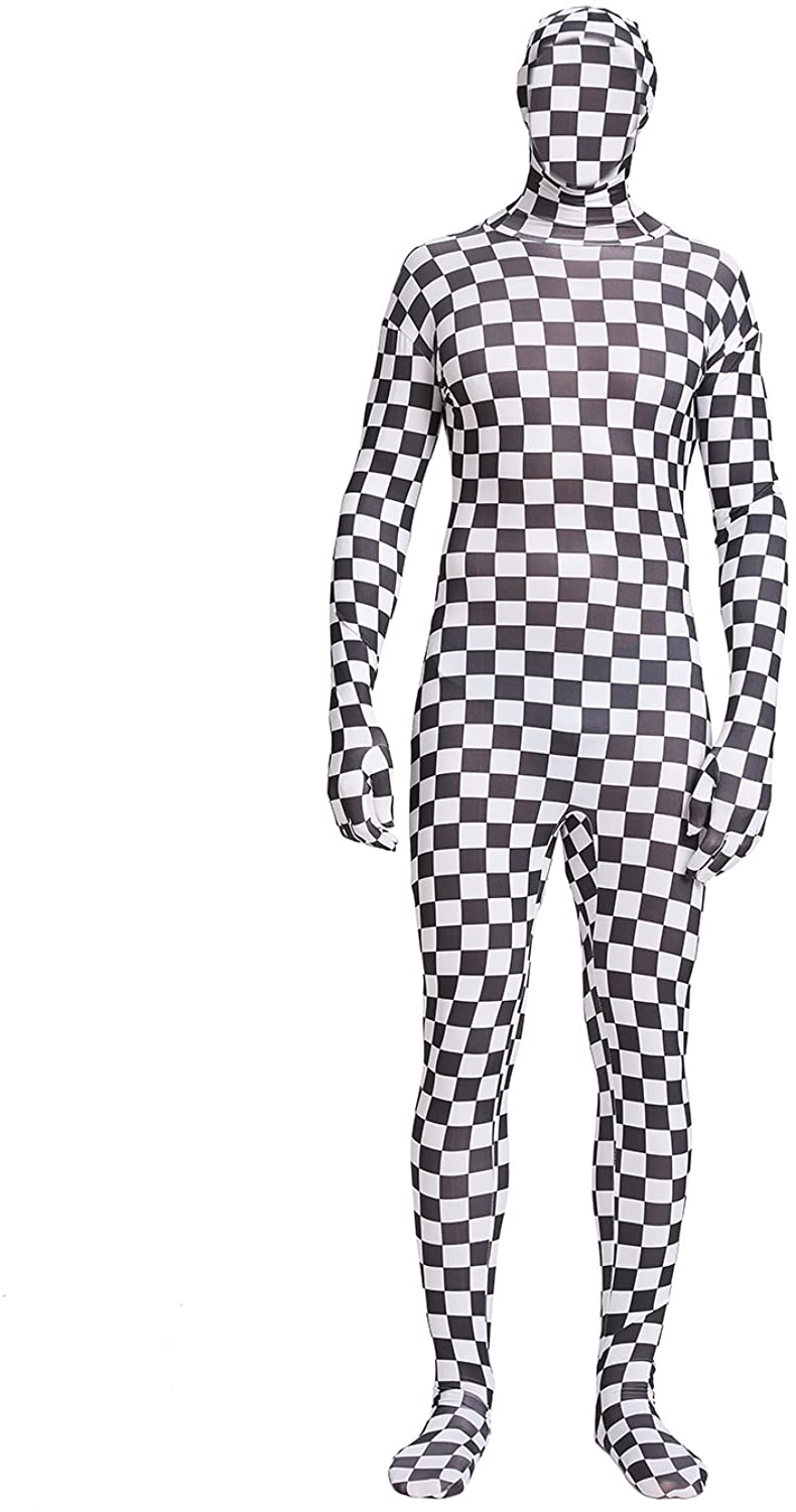 Full Bodysuit Unisex Spandex Stretch Adult Costume Zentai Disappearing Man Body  Suit Hk_Fi