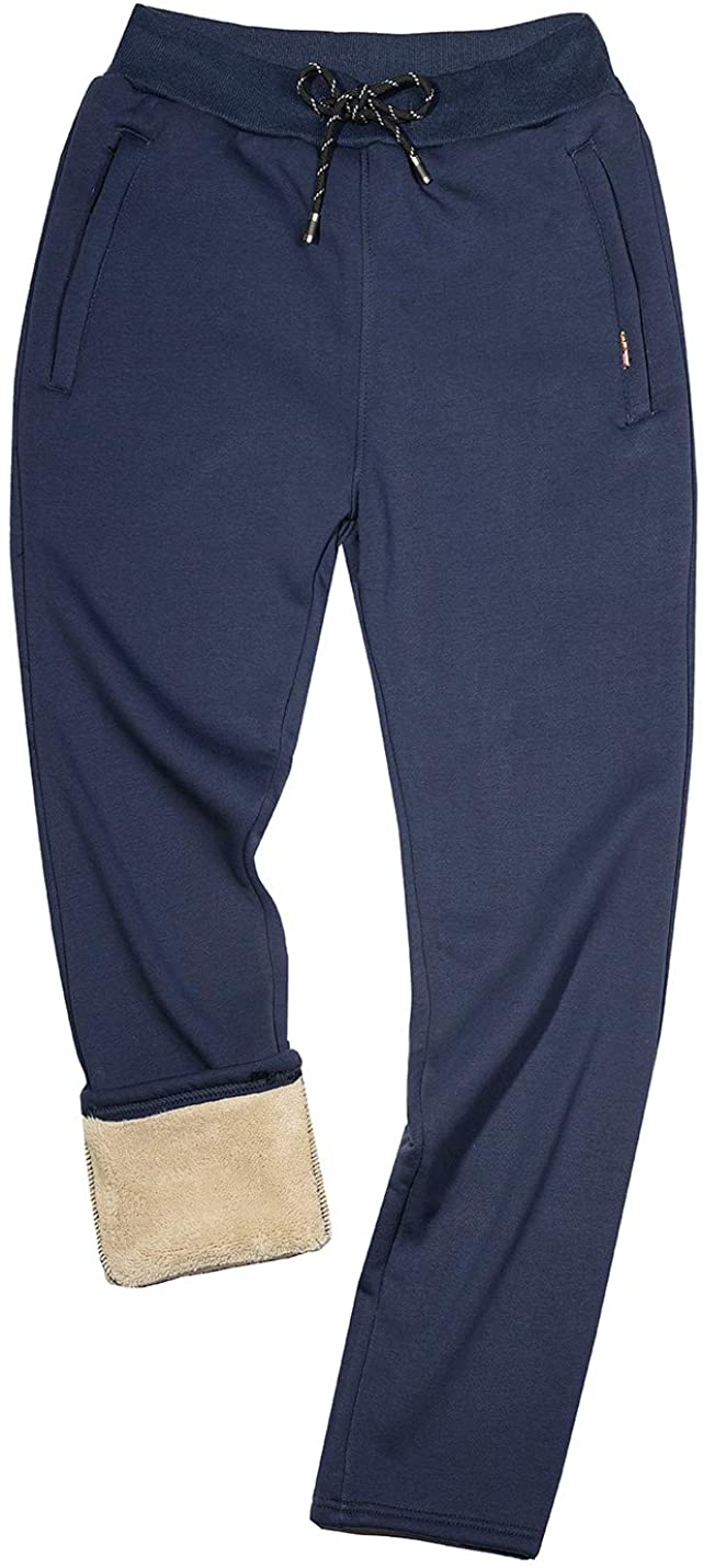 Best Deal for Sweatpants for Men,Men's Sherpa Lined Sweatpants Warm