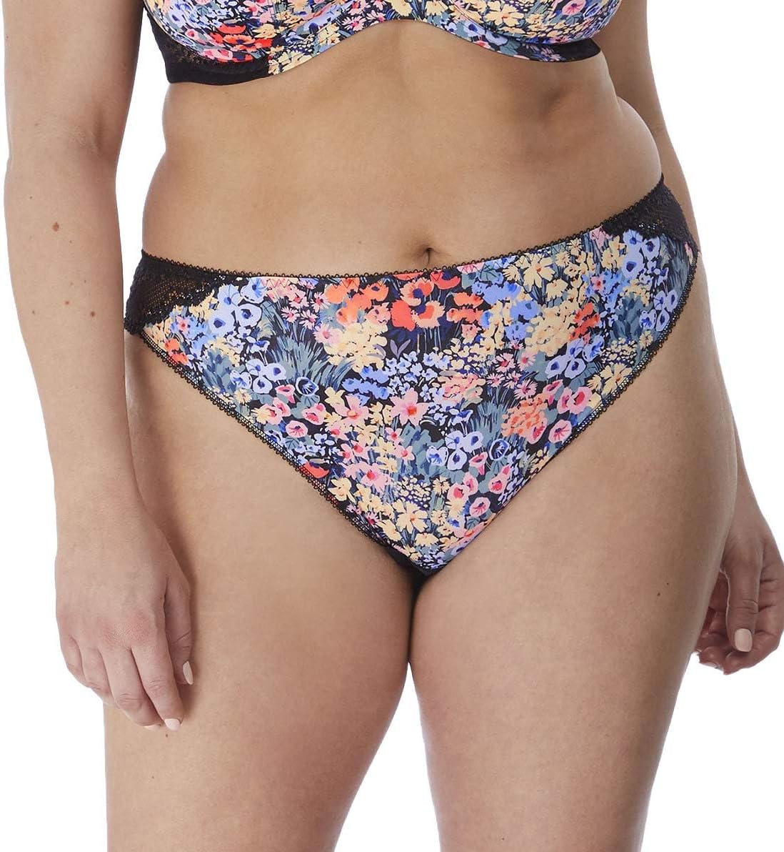 Lucie Floral Brazilian Knickers, Elomi